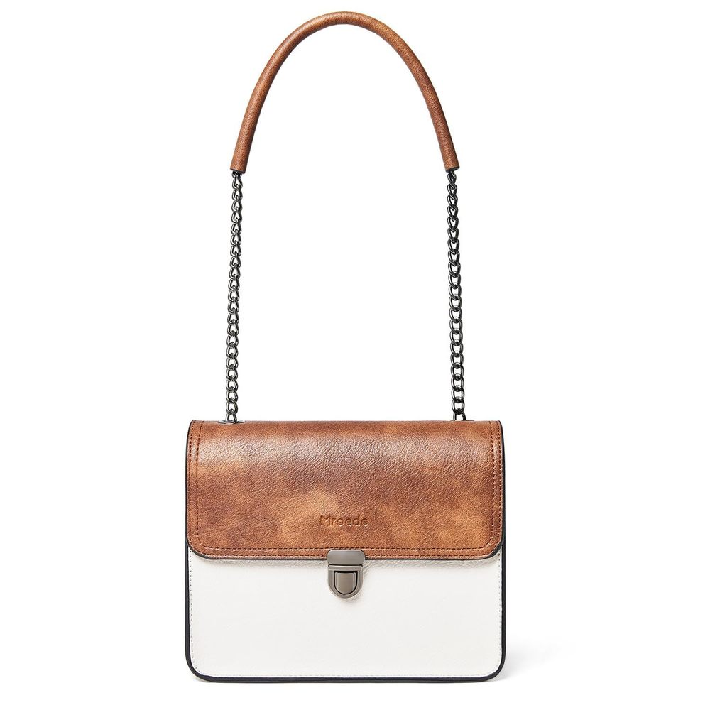Beige Compact Faux Leather Crossbody